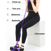 Fitness Resistance Bands Exercise Equipment Elastic Sit Up Pull Rope Gym Workout Bands Sport Training 4 Tube Pedal Ankle Puller