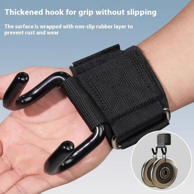 Fitness Power Hook, Pull-up, Hard Pull Training Anti-fall Helper, Palm Training Equipment Bodybuilding Weight-lifting Home Gym