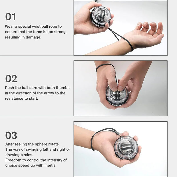 Fitness Equipment Sport Gym Powerball Gyro Ball Workout Equipments Exercise Power Portable Body Building Sports Entertainment